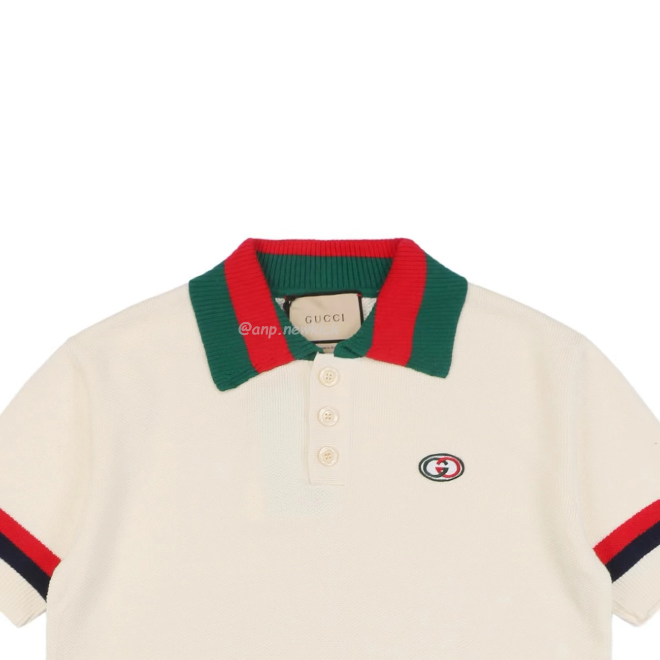 Gucci Logo Appliqued Striped Cotton Polo Shirt (6) - www.newkick.vip